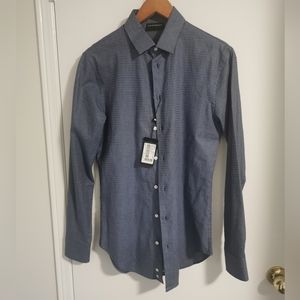 NWT Empirio Armani Blue patterned dress shirt